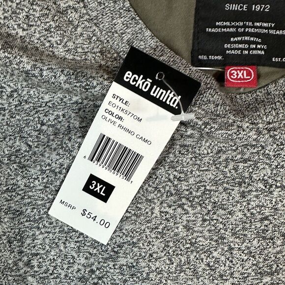 NWT Ecko Unltd Men's T-Shirt Olive with Grey & Camo design Graphic T-Shirt 3XL - Picture 6 of 7